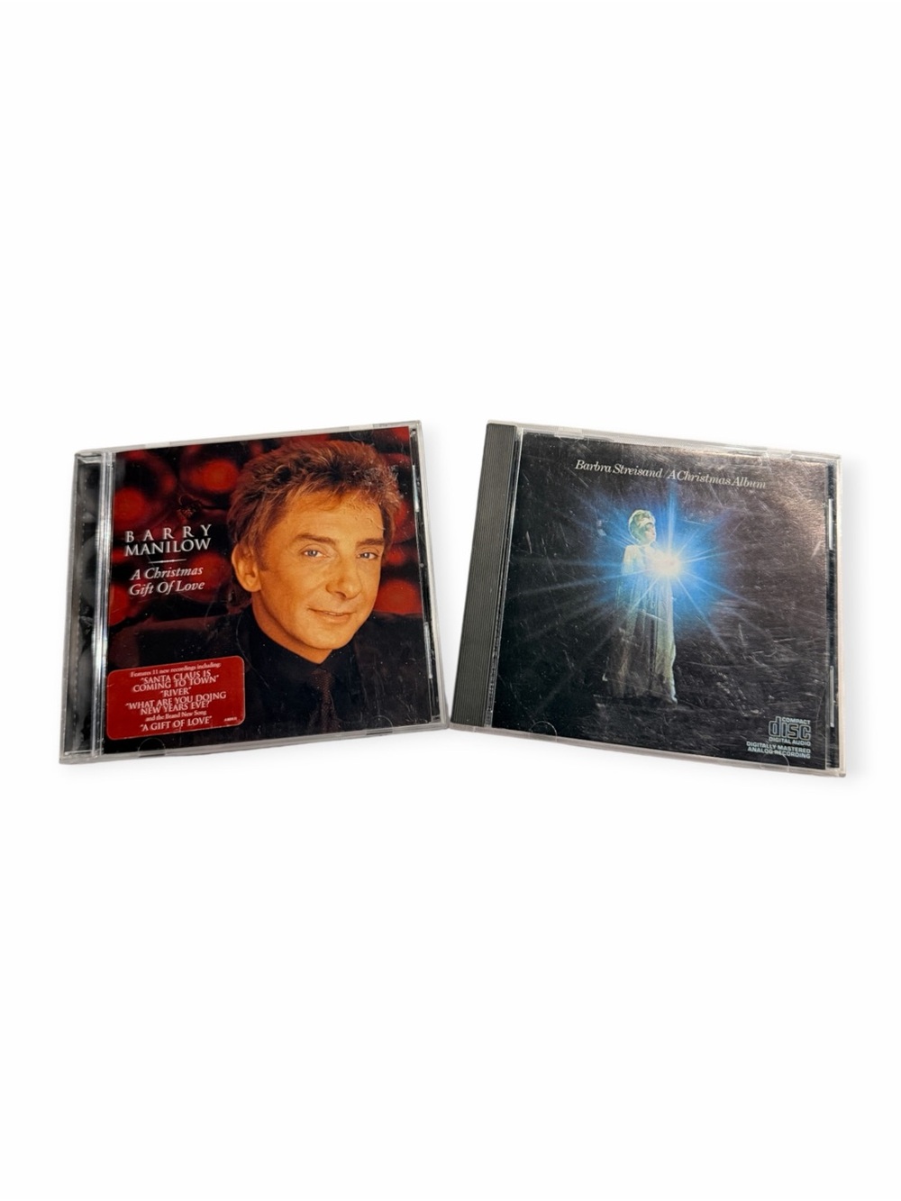 Barry Manilow Barbra Streisand Christmas CD Lot 2 Holiday Music Classics